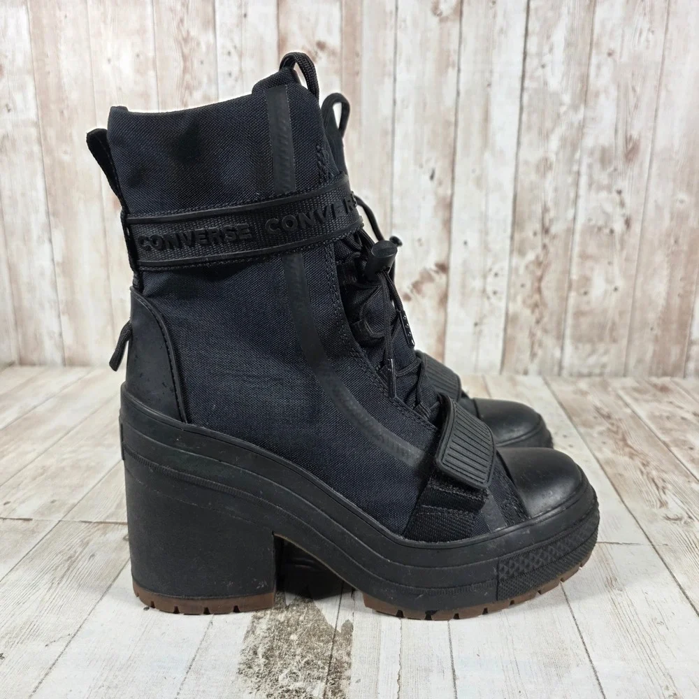 Converse Chuck Taylor All Star GR82 Black Platform Boots 563468C Womens 6.5